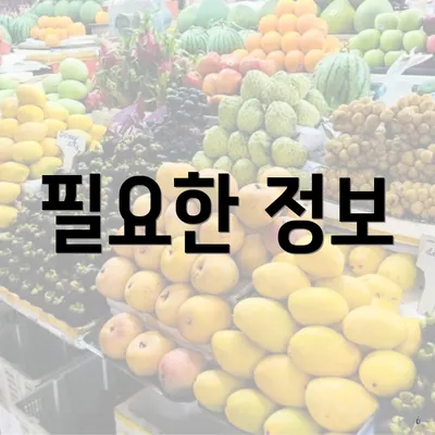 필요한 정보