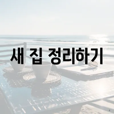 새 집 정리하기