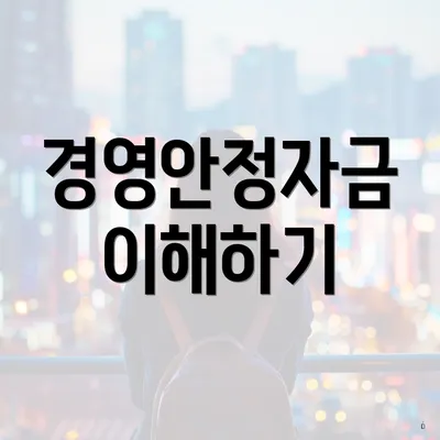 경영안정자금 이해하기