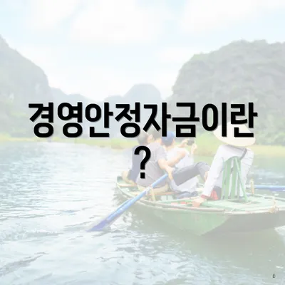 경영안정자금이란?