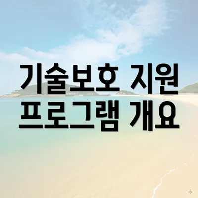기술보호 지원 프로그램 개요