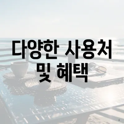 다양한 사용처 및 혜택