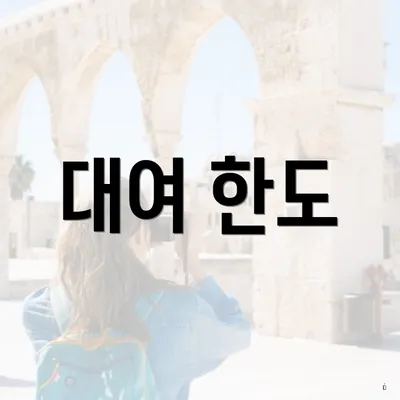 대여 한도
