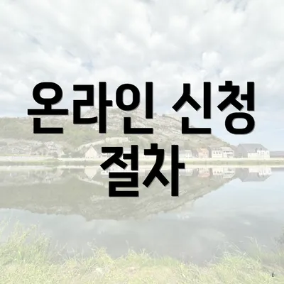 온라인 신청 절차