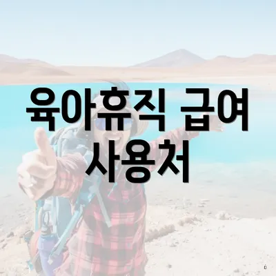 육아휴직 급여 사용처