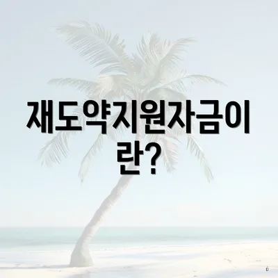 재도약지원자금이란?