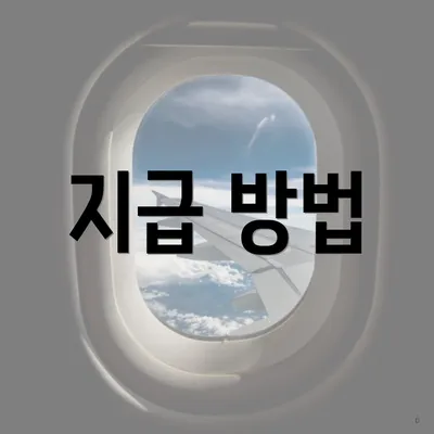 지급 방법