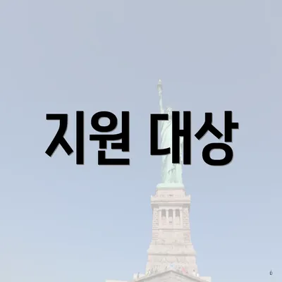 지원 대상