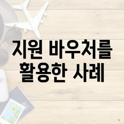 지원 바우처를 활용한 사례