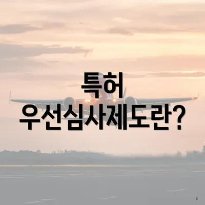 특허 우선심사제도란?