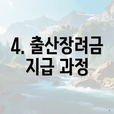 4. 출산장려금 지급 과정