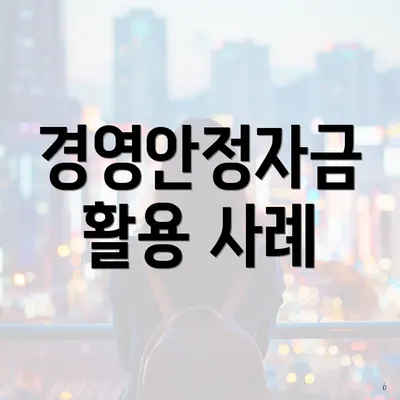 경영안정자금 활용 사례
