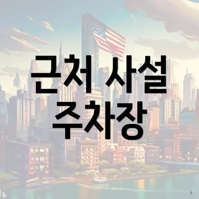 근처 사설 주차장