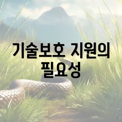 기술보호 지원의 필요성