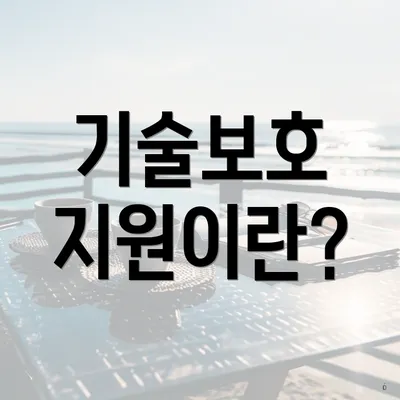 기술보호 지원이란?