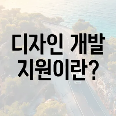디자인 개발 지원이란?