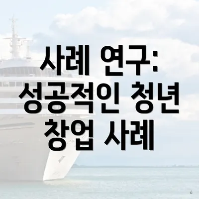 사례 연구: 성공적인 청년 창업 사례