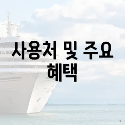 사용처 및 주요 혜택
