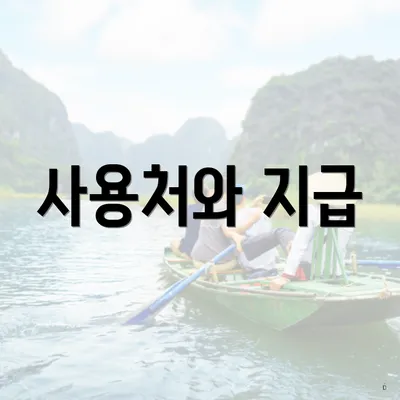 사용처와 지급
