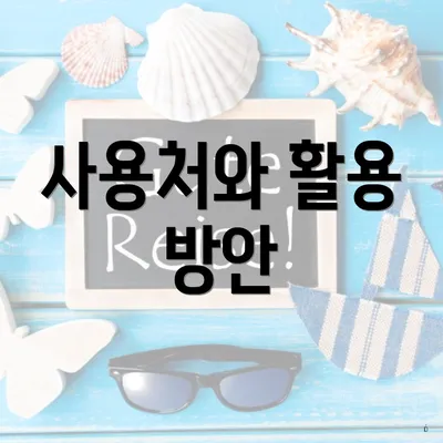 사용처와 활용 방안