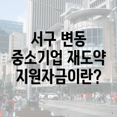서구 변동 중소기업 재도약지원자금이란?