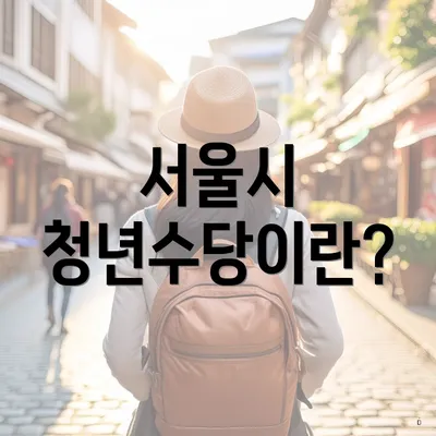 서울시 청년수당이란?