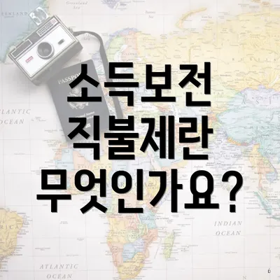 소득보전 직불제란 무엇인가요?