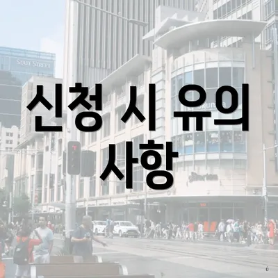 신청 시 유의 사항