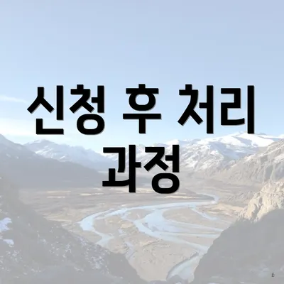 신청 후 처리 과정