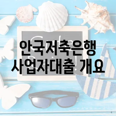 안국저축은행 사업자대출 개요