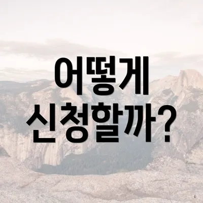 어떻게 신청할까?