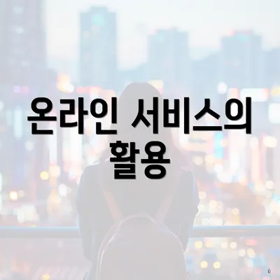 온라인 서비스의 활용