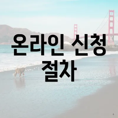 온라인 신청 절차