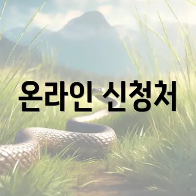 온라인 신청처