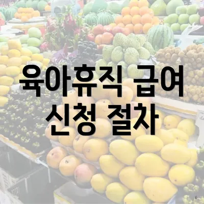 육아휴직 급여 신청 절차
