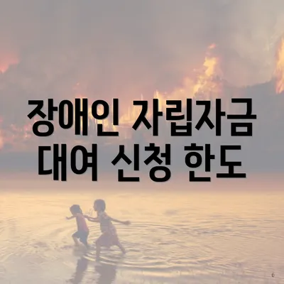 장애인 자립자금 대여 신청 한도
