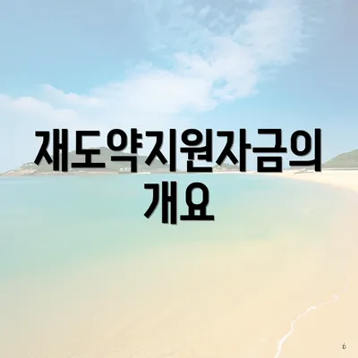 재도약지원자금의 개요