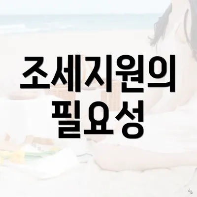 조세지원의 필요성