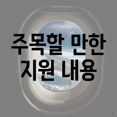주목할 만한 지원 내용