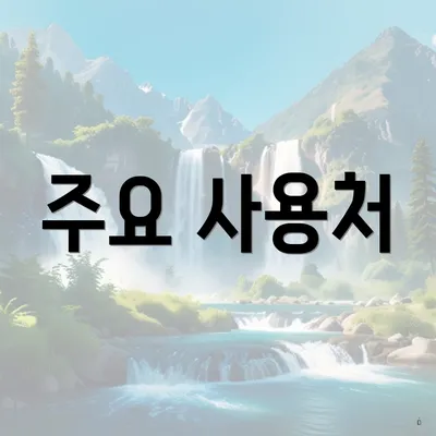 주요 사용처