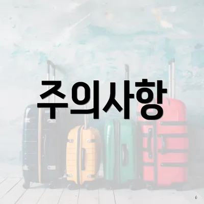주의사항