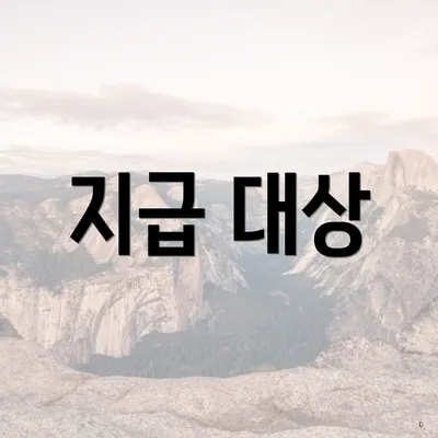 지급 대상