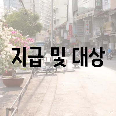 지급 및 대상