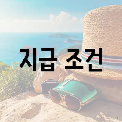 지급 조건