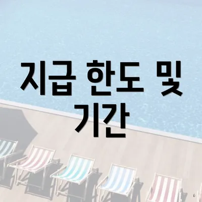 지급 한도 및 기간