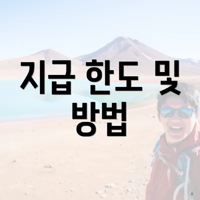지급 한도 및 방법
