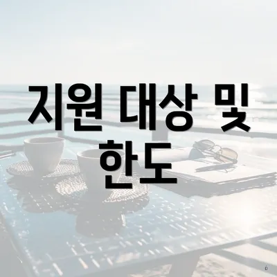 지원 대상 및 한도