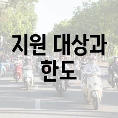 지원 대상과 한도