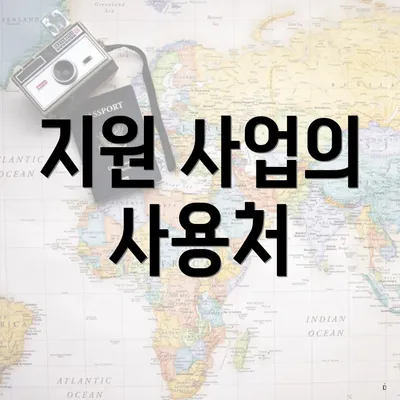 지원 사업의 사용처