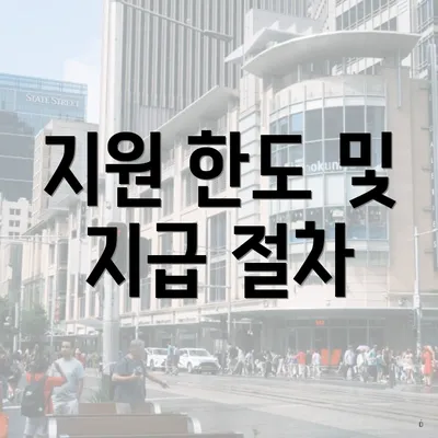 지원 한도 및 지급 절차